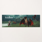 Personalisierter mittelalterlicher Drache und Ritt Yogamatte (Rückseite (Horizontal))