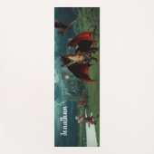 Personalisierter mittelalterlicher Drache und Ritt Yogamatte (Vorderseite)