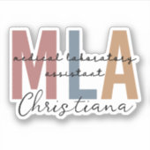 Personalisierter MLA Medical Laborant Aufkleber (Vorderseite)