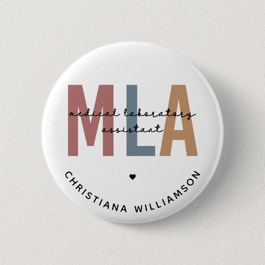 Personalisierter MLA Medical Laborant Button (Vorderseite)