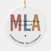 Personalisierter MLA Medical Laborant Keramik Ornament (Hinten)