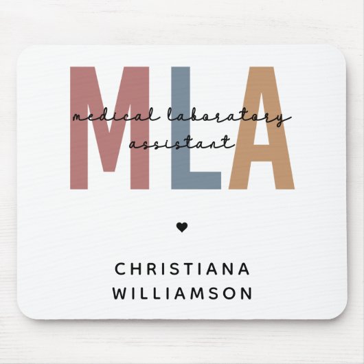 Personalisierter MLA Medical Laborant Mousepad (Vorne)