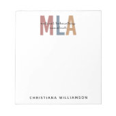 Personalisierter MLA Medical Laborant Notizblock (Vorderseite)