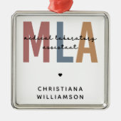 Personalisierter MLA Medical Laborant Ornament Aus Metall (Vorne)