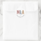 Personalisierter MLA Medical Laborant Runder Aufkleber (Tasche)