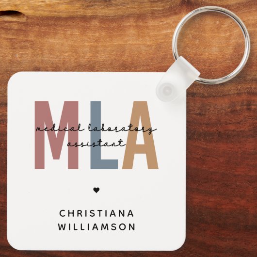 Personalisierter MLA Medical Laborant Schlüsselanhänger (Rückseite)