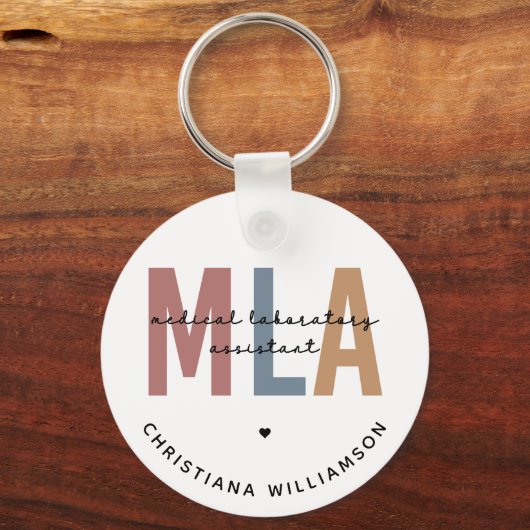 Personalisierter MLA Medical Laborant Schlüsselanhänger (Rückseite)
