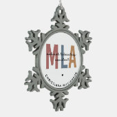 Personalisierter MLA Medical Laborant Schneeflocken Zinn-Ornament (Links)