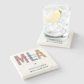 Personalisierter MLA Medical Laborant Steinuntersetzer (Seitenansicht)