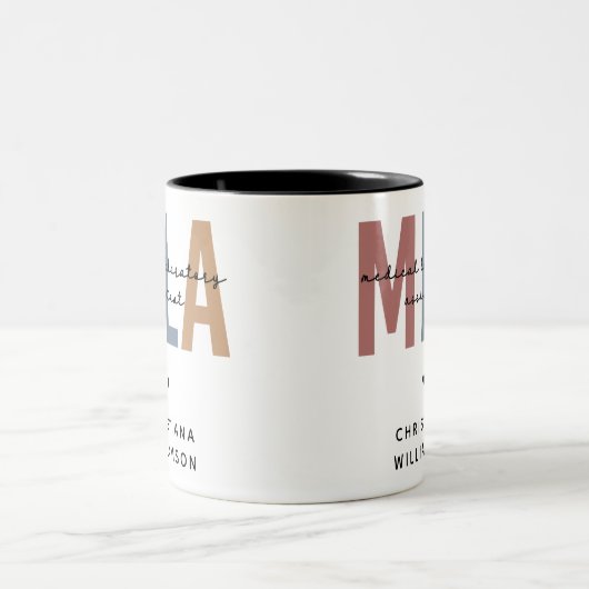 Personalisierter MLA Medical Laborant Zweifarbige Tasse (Mittel)