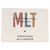 Personalisierter MLT Medizinischer Labortechniker Große Geschenktüte (Rückseite)