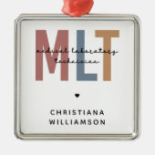 Personalisierter MLT Medizinischer Labortechniker Ornament Aus Metall (Vorne)