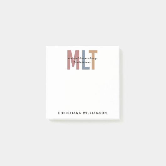 Personalisierter MLT Medizinischer Labortechniker Post-it Klebezettel (Vorderseite)