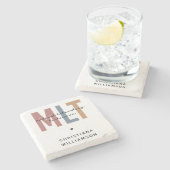 Personalisierter MLT Medizinischer Labortechniker Steinuntersetzer (Seitenansicht)