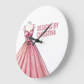 Personalisierter Mode Designer Stylist Graduate Große Wanduhr (Winkel)