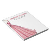 Personalisierter Mode Designer Stylist Graduate Notizblock (angewinkelt)