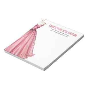 Personalisierter Modedesigner-Stylist-Absolvent Notizblock