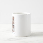 Personalisierter moderner 4-Foto 'Bester Vater all Kaffeetasse (Mittel)