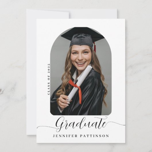 Personalisierter moderner Abschluss Ankündigung (Vorderseite)