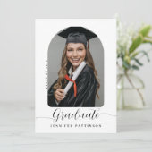 Personalisierter moderner Abschluss Ankündigung (Stehend Vorderseite)