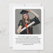 Personalisierter moderner Abschluss Ankündigung (Rückseite)