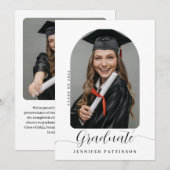 Personalisierter moderner Abschluss Ankündigung (Vorne/Hinten)