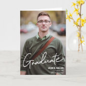 Personalisierter moderner Abschluss für Männer Ank Karte (Gelbe Blume)