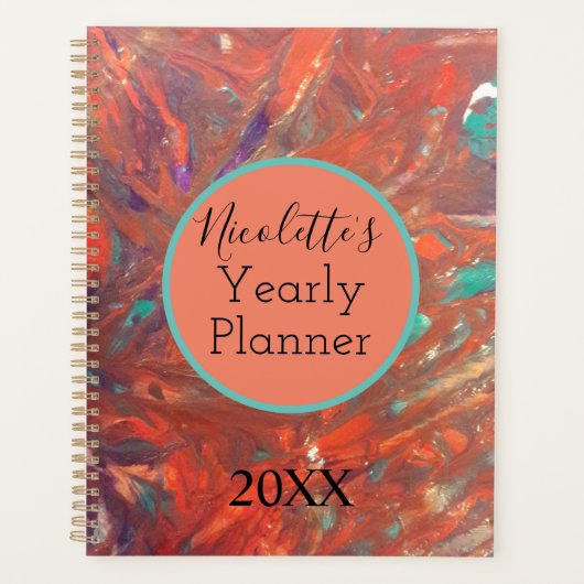 Personalisierter moderner Abstrakter Malplaner Planer (Vorderseite)