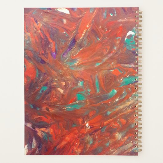 Personalisierter moderner Abstrakter Malplaner Planer (Rückseite)