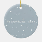 Personalisierter moderner Bär Keramik Ornament (Hinten)