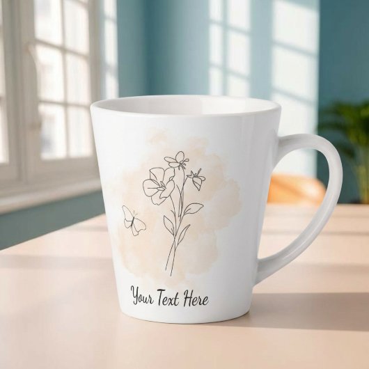 Personalisierter moderner beiger Wasserfarben-Kaff Milchtasse