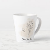 Personalisierter moderner beiger Wasserfarben-Kaff Milchtasse (Rechte Ecke)