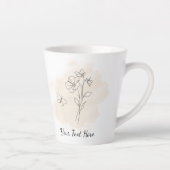 Personalisierter moderner beiger Wasserfarben-Kaff Milchtasse (Rechts)