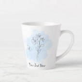Personalisierter moderner blauer Wasserfarben-Kaff Milchtasse (Rechts)