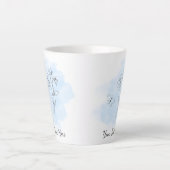 Personalisierter moderner blauer Wasserfarben-Kaff Milchtasse (Vorderseite)
