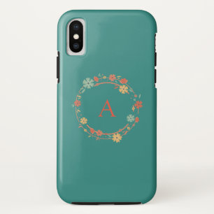 Personalisierter moderner Blumenkranz Case-Mate iPhone Hülle