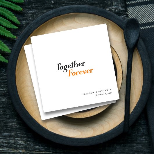 Personalisierter moderner Chic Wedding Napkins Serviette