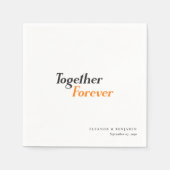 Personalisierter moderner Chic Wedding Napkins Serviette (Vorderseite)