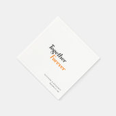 Personalisierter moderner Chic Wedding Napkins Serviette (Ecke)
