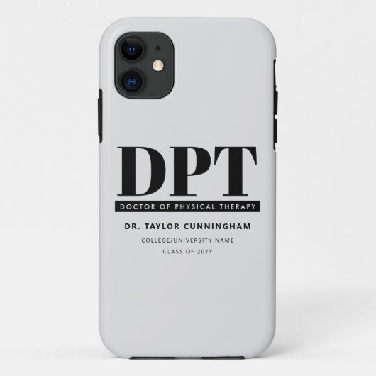 Personalisierter moderner DPT Arzt für Physikalisc Case-Mate iPhone Hülle (Rückseite)