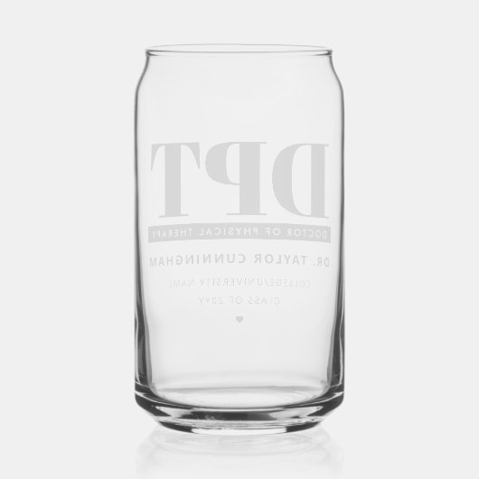 Personalisierter moderner DPT Arzt für Physikalisc Dosenglas (Rückseite)