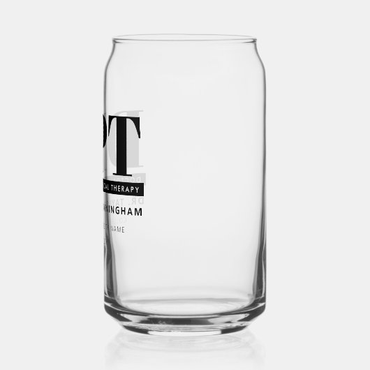 Personalisierter moderner DPT Arzt für Physikalisc Dosenglas (Links)