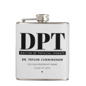Personalisierter moderner DPT Arzt für Physikalisc Flachmann (Vorderseite)