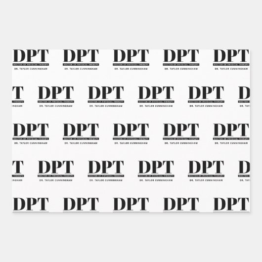 Personalisierter moderner DPT Arzt für Physikalisc Geschenkpapier Set (Vorderseite)