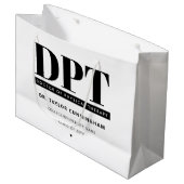 Personalisierter moderner DPT Arzt für Physikalisc Große Geschenktüte (Vorderseite Schrägansicht)