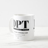 Personalisierter moderner DPT Arzt für Physikalisc Kaffeetasse (Vorderseite Links)