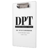 Personalisierter moderner DPT Arzt für Physikalisc Klemmbrett (Links)