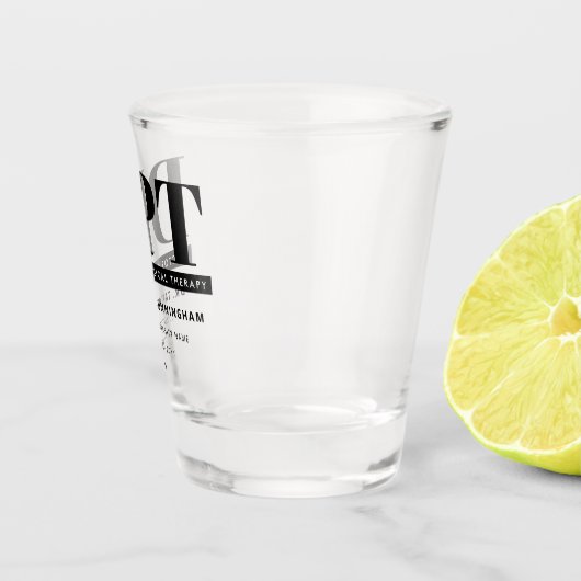 Personalisierter moderner DPT Arzt für Physikalisc Schnapsglas (Rechts)