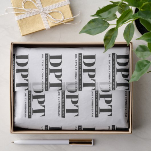 Personalisierter moderner DPT Arzt für Physikalisc Seidenpapier (Geschenk)