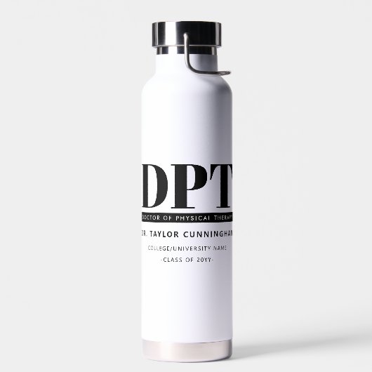 Personalisierter moderner DPT Arzt für Physikalisc Trinkflasche (Links)